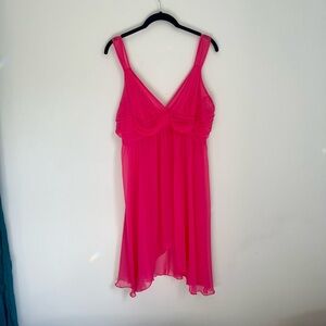 Hot pink Victorias Secret chiffon slip, brand new never worn. Size large! 🎀